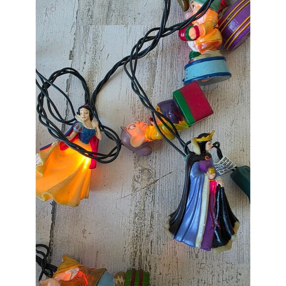 Vintage AS IS Disney Snow White seven dwarfs string light - Picture 5 of 8